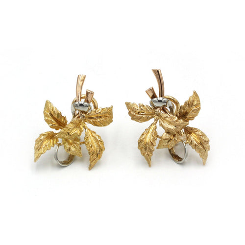 Boucles d'oreilles Feuilles - Or