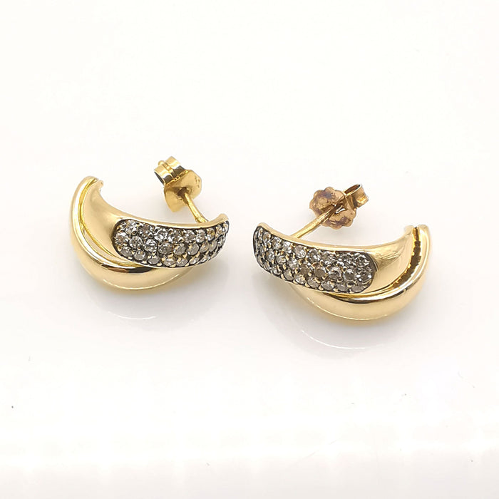 Boucles d'oreilles en or et diamants