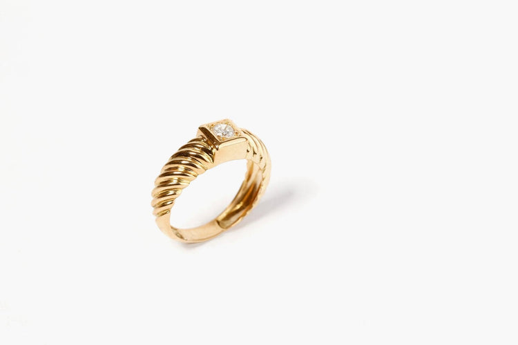 Bague 55 Bague Torsadée Diamant 58 Facettes