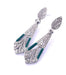 Boucles d'oreilles Boucles d'oreilles en or blanc avec diamants et émail vert 58 Facettes