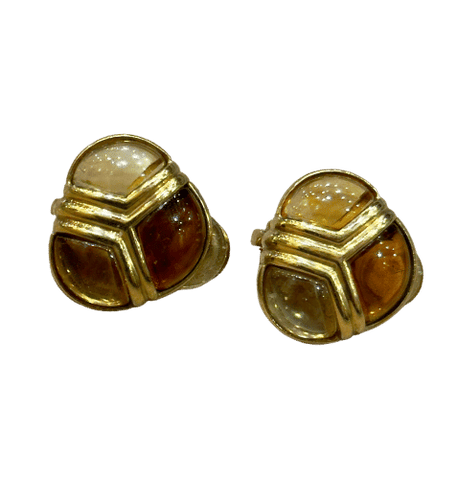 Boucles d'oreilles Clip d’oreilles BVLGARI en or jaune et citrines 58 Facettes