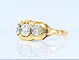 Bague 51 Bague en or jaune 18 carats ornée de 3 diamants 58 Facettes AB545