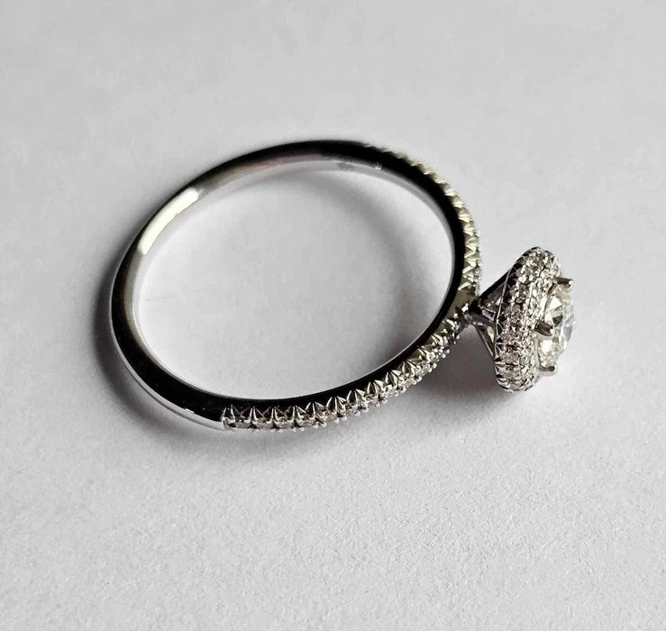 Bague 55 Bague Eternity - or blanc et diamants 58 Facettes 96164-WW-55