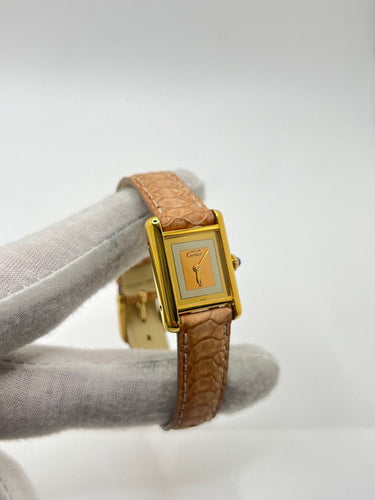 Montre Tank Must Vermeil Trinity 58 Facettes