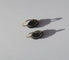 Boucles d’oreilles dormeuses anciennes en or rose 18 carats et jais noir