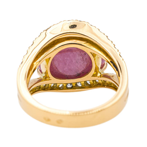 Bague 56 Bague Or jaune Rubis, Diamant 58 Facettes 4002852CN