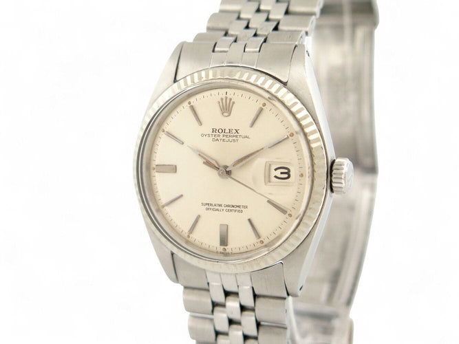 Montre vintage montre ROLEX oyster datejust 1601 36 mm acier jubile automatique 58 Facettes 270144