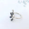 Bague 52 Bague fleur Saphirs et Diamants Or blanc 18 K 58 Facettes AA 1737