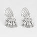 Boucles d'oreilles Paire d’anneaux d’oreilles or gris ornés de diamants 58 Facettes 12574