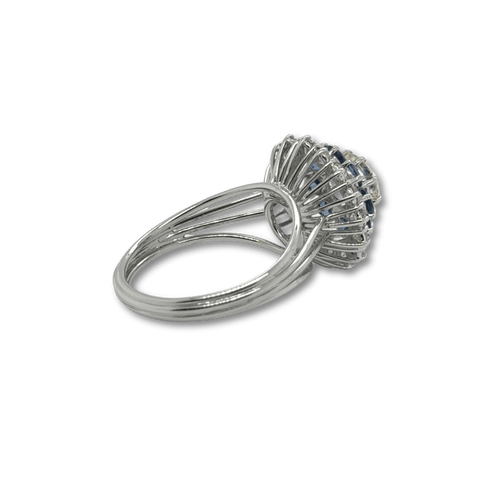 Bague 66 Bague Marguerite Or blanc - Saphirs et Diamants 58 Facettes 1.0000422/4