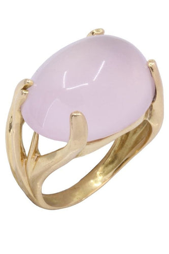 Bague 54 Bague or jaune quartz rose 58 Facettes 1000