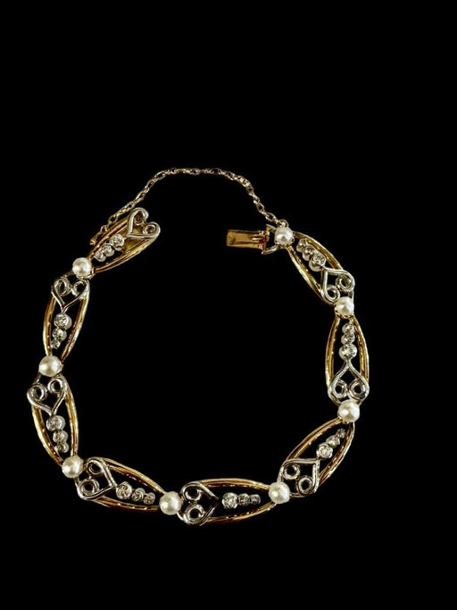 Bracelet Bracelet Or, Platine, Diamants et Perles Fines 58 Facettes