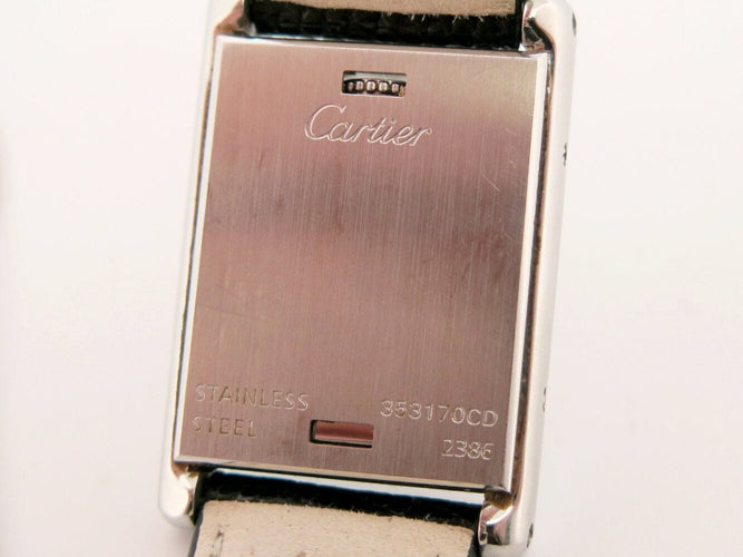 Montre vintage montre CARTIER tank basculante 2386 quartz 32 mm en acier tilting 58 Facettes 271152