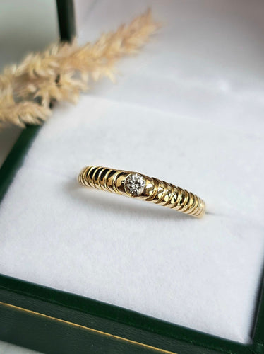 Bague 55.5 Bague Diamant or jaune sertie d'un diamant 58 Facettes 669