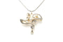 Collier Collier Art Nouveau en or jaune 18 carats et argent 925, perles et diamants taille rose 58 Facettes B778