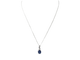 Collier Collier solitaire en or blanc et saphir ovale 58 Facettes 19367