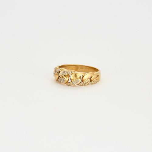 Bague Bague maille gourmette 4 diamants 58 Facettes LP548