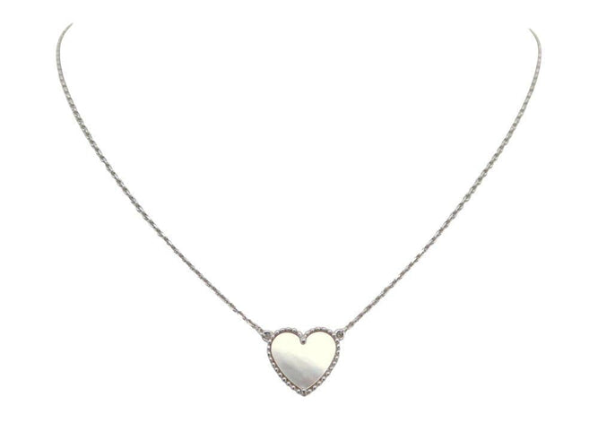 Collier collier VAN CLEEF & ARPELS chanceux alhambra coeur nacre ou 18k 58 Facettes 268918