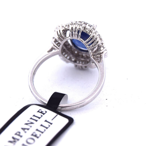 Bague 53 Bague en or avec saphir et diamant 58 Facettes