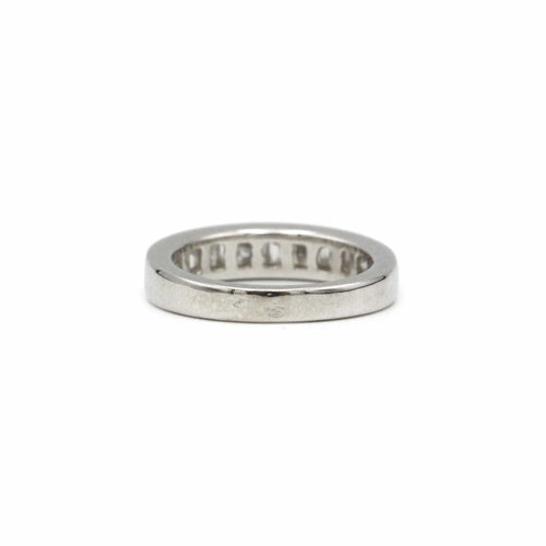 Bague 47 Demi alliance platine diamants 58 Facettes 240214R
