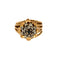 Bague 54 Bague Or jaune, Platine, diamants et saphir 58 Facettes CAS0261
