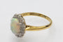 Bague 54 Bague vintage en or jaune avec opale et diamants, Grande-Bretagne 58 Facettes 10608
