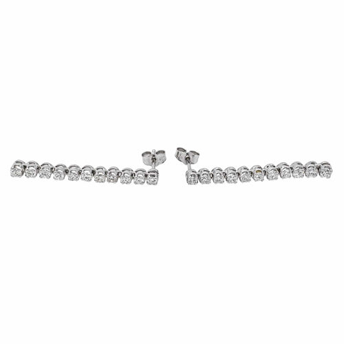 Boucles d'oreilles Boucles d'oreilles Or blanc Diamant 58 Facettes 4116422CN