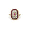 Bague 50 Bague Art Déco Or, Diamants, Rubis 58 Facettes 240394R