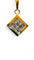 Collier Chaîne et pendentif en or jaune et diamants princesses 58 Facettes