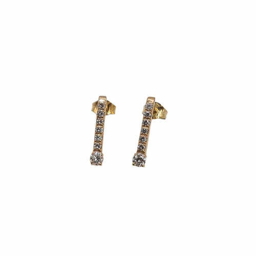 Boucles d'oreilles Boucles d'oreilles en Or rose serties de diamants 58 Facettes