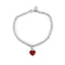 Bracelet Tiffany & Co. - Bracelet en argent sterling avec breloque cœur rouge. Veuillez retourner à Tiffany. 58 Facettes