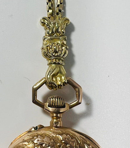 Montre Montre de col émaillé et sa chaîne en or jaune 58 Facettes 226