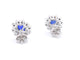 Boucles d'oreilles Boucles d'oreilles en or blanc avec diamants et saphir 58 Facettes 2297