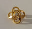 Broche Broche ancienne quadrilobée en or jaune 18 carats et diamant 58 Facettes
