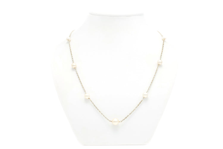 Collier Collier Art Déco en or blanc serti de perles 58 Facettes 22172