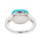 Bague 54 Pomellato Bague Capri Or blanc Turquoise, Diamant 58 Facettes 3726310CN