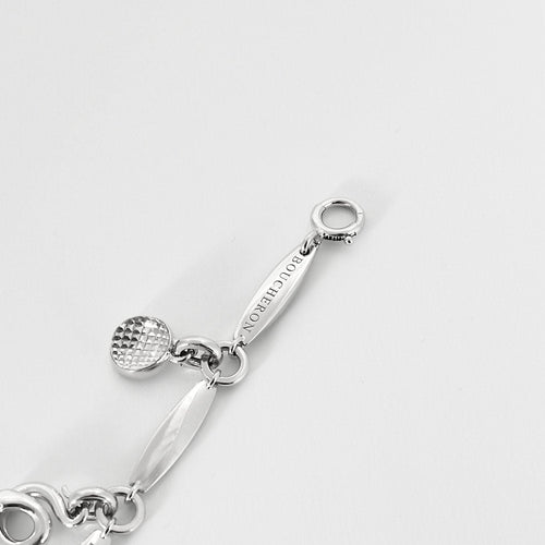 Bracelet BOUCHERON - Bracelet en or blanc, calcédoine et cristal de roche 58 Facettes