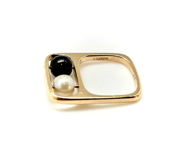 Bague 52 PIERRE CARDIN - BAGUE VINTAGE TOI ET MOI 58 Facettes M8620
