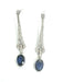 Boucles d'oreilles Boucles d'oreilles en or blanc avec saphirs et diamants 58 Facettes