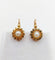 Boucles d'oreilles Dormeuses fleurs antiques en or 18k et perles (circa 1900) 58 Facettes A06493