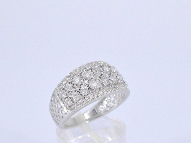 Bague 54 Bague en or blanc avec diamants 1,00 carat 58 Facettes 2188