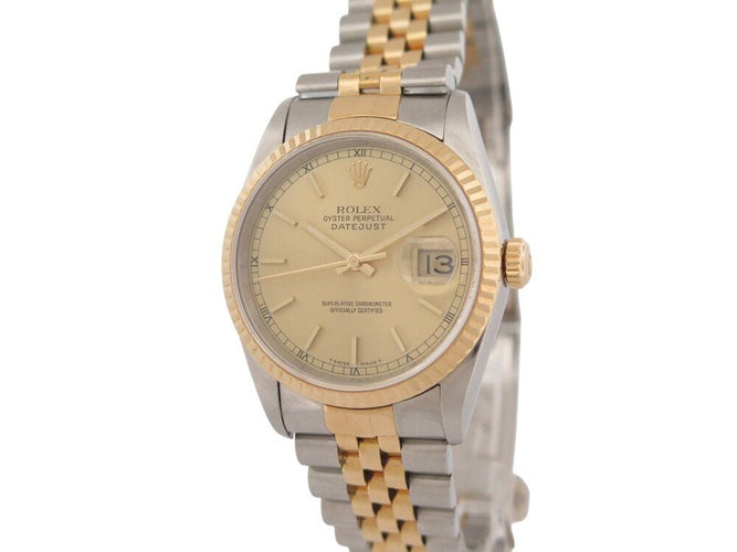 Montre vintage montre ROLEX datejust 16233 jubilee 36mm automatique or 18k & acier 58 Facettes 268501