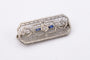 White gold Art Déco brooch with sapphires 58 Facettes 10570