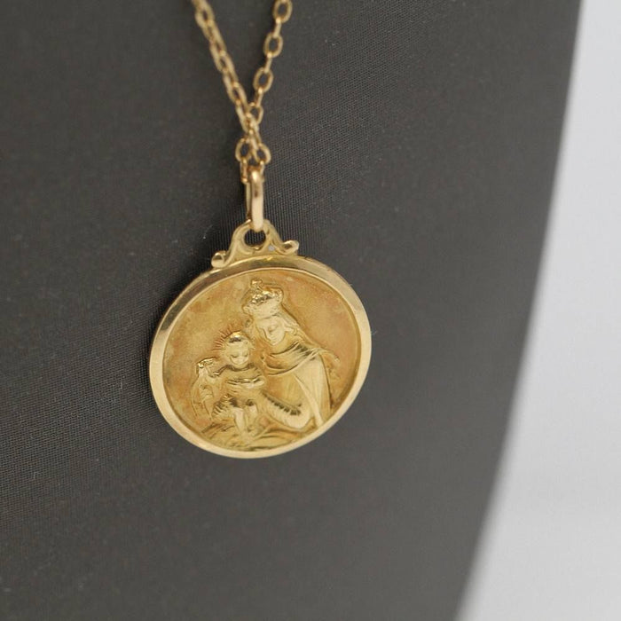 Médaille scapulaire sur chaîne