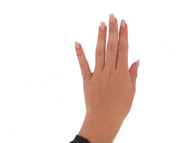 Bague 48 bague DIOR DIORamour oui joui95001 t48 en or jaune 18k diamant 58 Facettes 269685