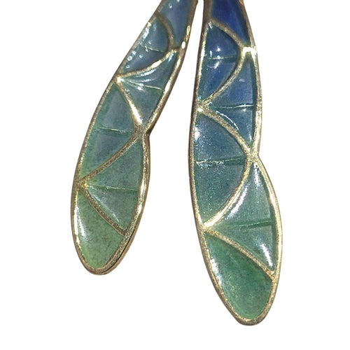 Broche Broche libellule en or jaune 18 carats et émail 58 Facettes GE12