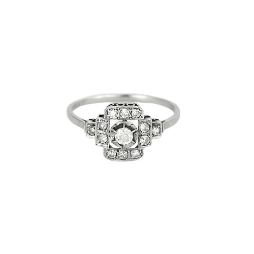 Bague 52 Bague en Or blanc 18k Diamant 58 Facettes THI0349