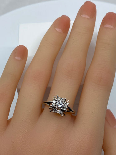 Bague 55 Bague Margueritte en Or blanc & Diamants 58 Facettes AB72