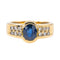 Bague 55.5 Bague Or jaune Saphir, Diamant 58 Facettes 3282756CN