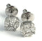 Boucles d'oreilles Puces d'oreilles or gris et diamants taille navette 58 Facettes 227494